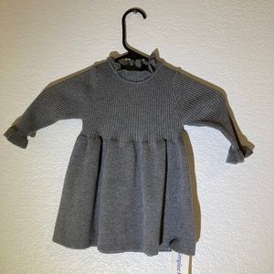 Simple kids, toddler girl gray knit dress size 18m